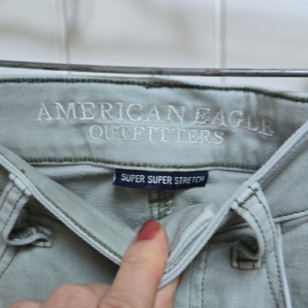 American Eagle Outfitters Stylish Light Gray Skinny Jeans Jeggins Super Stretch - Picture 5 of 9